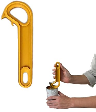 Easy Grip Lever Can Opener for Seniors & Limited Mobility - Effortlessly Opens All Ring Pull Cans (Pet Food, Cat Food, Beer, Soda) - Arthritis Aid & Accessibility Tool (Orange)