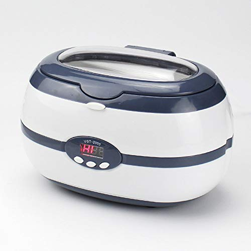 DEEguess Ultrasonic Cleaner, 600ML Degassing Disinfecting Machine Nail Tool Sterilizer Nail Equipment Jewellery Cleaner, With Digital LCD Timer