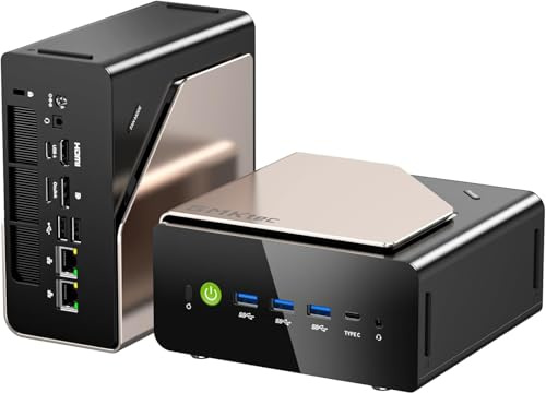 GMKtec EVO-T1 Mini-PC AI Ultra 9 285H (bis zu 5,4 GHz) 64 GB DDR5 (32 GB * 2) 2 TB PCIe 4.0 SSD Gaming-Mini-Computer, 3 x M.2-Erweiterungssteckplätze, Oculink, Quad-Screen-8K-Display