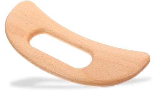 ROMISBABA Guida in Legno Forma Massaggiatore Portatile per e Corpo Tavoletta Gua Sha Resistente all Usura Levigante e Drenante per Rilassamento Muscolare