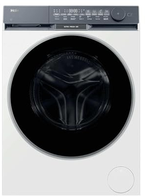 Haier X9 Series HW90-B14387U1-IB Lavadora Carga Frontal 9KG, Clase A -35%, Función Vapor, Motor Direct Motion, Display Digital, 1400RPM, Ultra Fresh Air, Libre Instalación, 14Programas, Blanco