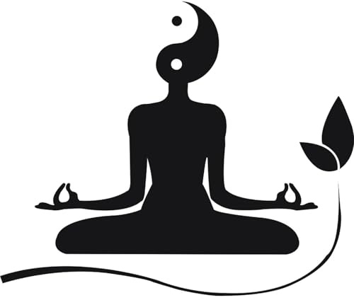 YAODANGM Yoga, méditation, zen, bouddhisme, yin-yang, fitness, peintures murales en vinyle, stickers muraux à faire soi-même pour la décoration intérieure.