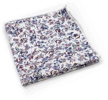 SDIUAKBV Herrkostym väska klassisk bomullsduk för män, 24 cm, elegant fyrkantig blommig ficknäsduk för fest, 31, One size