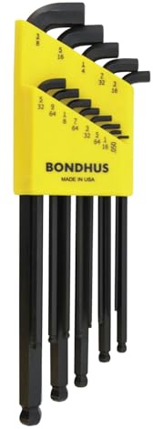 Bondhus 16537 Set of 13 Balldriver Stubby L-wrenches, sizes .050-3/8-Inch