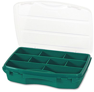 Tayg Estuche con separadores fijos n. 20-9, verde, 190 x 150 x 42 mm.