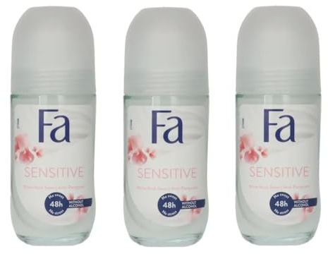 (Pack of 3 bottles)Invisible Sensitive Women's Roll On Anti-perspirant Deodorant (Pack of 3 Bottles, 1.7oz / 50ml Each Bottle) Y