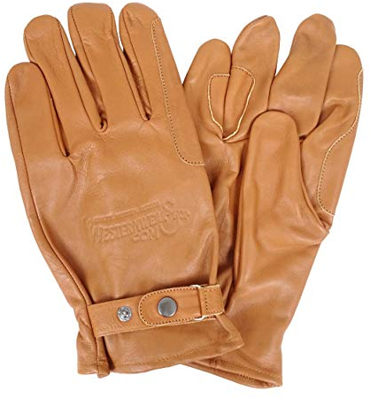 Westernwear Western Reithandschuhe Kalbsnappaleder (L, braun)