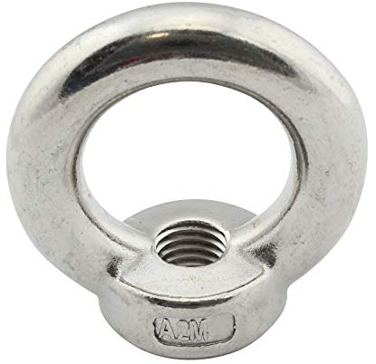 D2D | VPE: 2 Stück - Ringmuttern M8 gegossen und poliert ähnl. DIN 582 aus Edelstahl A2 V2A - Öse - Zurröse - Transportöse