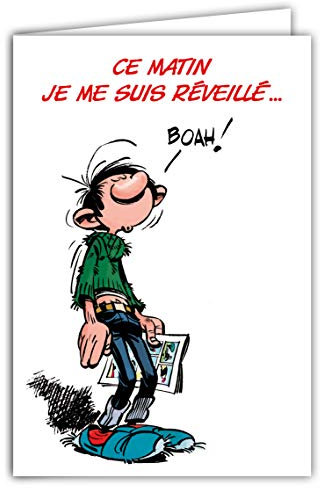 Tarjeta de cumpleaños Gaston Lagaffe Bélgica 1 año más