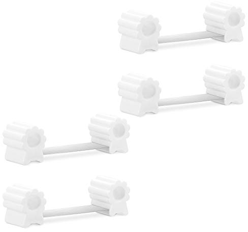 Navaris 4x Türstopper Kinder Klemmschutz - 4 Stk. Türaufhalter gegen Zufallen und Türknallen - Tür Baby Sicherung Schutz Finger - weiß