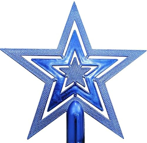 VALICLUD Christbaumschmuck Weihnachtsbaum Topper Glitzer Stern Weihnachtsbaum Topper Weihnachten Dekorative Baum Stern Ornament für Urlaub Weihnachtsbaum Dekoration (zufällige Farbe)