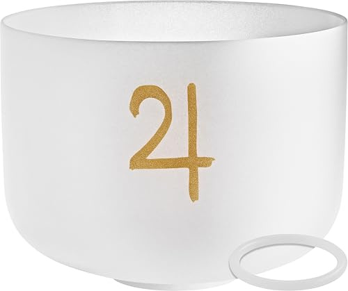 Sonic Energy 12 Zoll Kristallklangschale Jupiter – 183,58 Hz, Ton Fis3, Solarplexuschakra – Für Meditation, Yoga, Klangheilung – Inkl. Silikonring (PCSB12J)