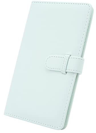 Mini Album Photo 3 Pouces, Album en Cuir PU 108 Pochettes pour Fuji Film Mini 12 11 Mini Series Camera Photos (Menthe Verte)