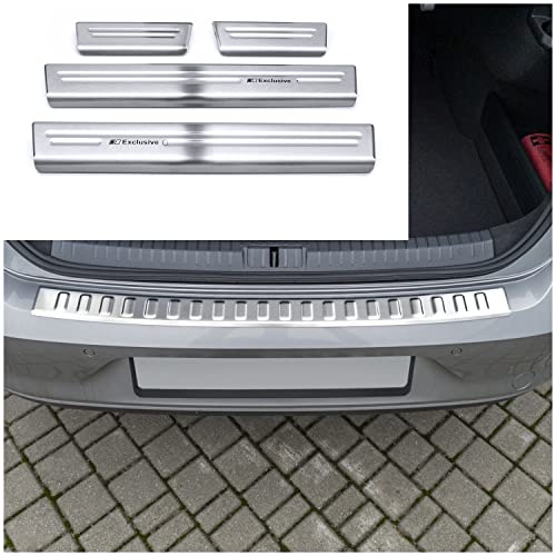 tuning-art L385-XF502-4 Ladekantenschutz und Einstiegsleisten passend für VW Passat B8 3G Limo 2019-2021