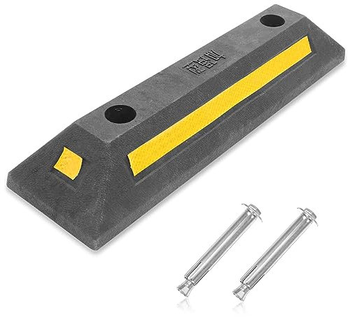 Milisten Car Stopper Rubber Curb Parking Stopper for Garage Car Parking Stops Rubber Parking Lot Stopper Tire Stops for Garage Floor Garage Parking Sensor Parking Curb Accessories Wheel