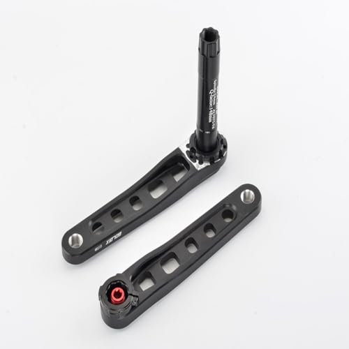 LSRRYD Kurbel 165mm 170mm 172.5mm 175mm Aluminiumlegierung Hohl Integriert Skelettiert Links Rechts Kurbelarm Einzel Tretkurbel Fahrrad Kurbel Ersatz (Color : Black, Size : 170mm)