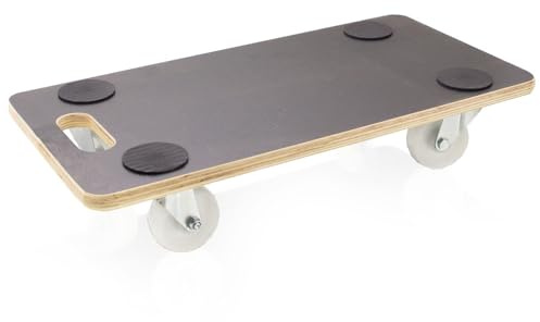 Bituxx Transportroller Möbelroller Rollbrett Umzugsroller Allzweckroller Rechteck Schichtholz 58 x 28,5 bis 200Kg