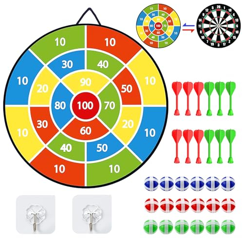 29“ Dartscheibe für Kinder Kinder große Dartscheibe mit klebrigen Bällen und Darts, Indoor/Outdoor Sport Party Spaß Spiele Spielzeug Geschenke für 3 4 5 6 7 8 9 10 11 12+Jahre Alten Jungen Mädchen
