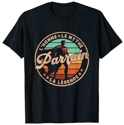 Humour Super Parrain Légendaire Idée Cadeau Parrain Baptême T-Shirt