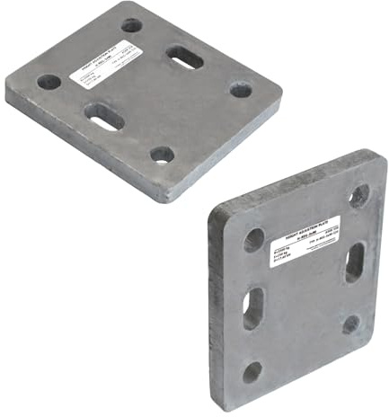 XIMPLIO Universelle Adapterplatte zur Höhenverstellung 3x90 der Anhängerkupplung für 2-Loch 90 mm AHK-Bock Flanschkugeln. verzinkt (ohne Schraubenset)