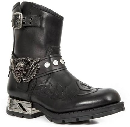 Cachorro 1 Paire De Bottes pour Hommes Vintage, Chaussures Rock Biker Punk, Accessoires De Randonnée Décontractés Vintage Médiéval, Accessoires De Costumes De Cosplay,Noir,45