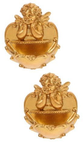 ABOOFAN 2St Engel Ornamente Wandengel Dekoration Vintage sfigur -Wandskulptur statue handwerk -Wandfigur Harz-Skulptur-Schmuck schmuck Harzfigur