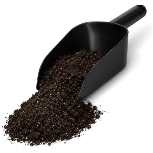 com-four® Kunststoff Schüttschaufel 26,5 cm, Universalschaufel Schwarz | Robuste Kunststoffschaufeln zum Aufnehmen und Umfüllen von Granulat, Pellets, Sand, Streugut, Erde und Kleinteilen