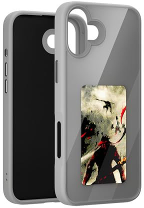 QSM E-Ink - Funda de proyección de teléfono para iPhone 16 Plus, funda personalizada para smartphone que muestra fotos al instante en la cubierta trasera de la pantalla de tinta, personaliza la