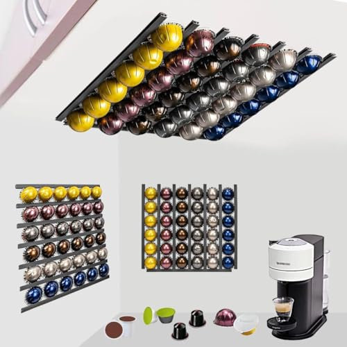Ataraxia Home - Porta Capsule Compatibile con Dolce Gusto - Supporto e Organizzatore per Capsule Dolce Gusto - Dispenser Capsule Nespresso - Porta Capsule e Organizer per Nespresso (6 Nero)