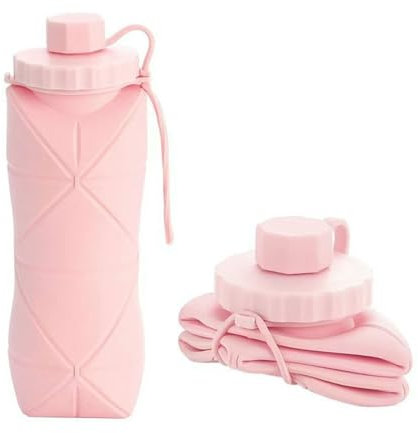 CUAJHNPX gobelet Pliable Tasse d'eau Plie-rose-600 ML