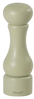 Bisetti Macinapepe in legno di faggio POSILLIPO, D6 x H19 cm, verde opaco