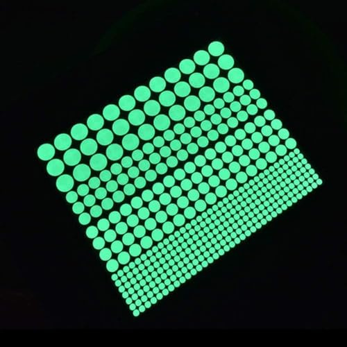 1 Sheet Glow in The Dark Wall Stickers, 407 Pcs Removable Dots Wall Decals Room Decor Kit,Adhesive Dots Luminous Ceiling Decals for Kids Bedroom Halloween Home Decoration,Perfect Party Birthday Gift