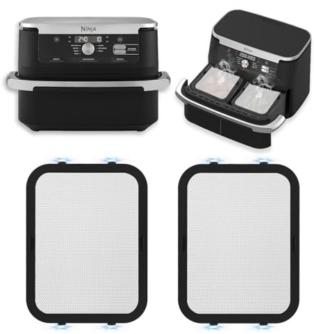 Magnetischer Edelstahl Spritzschutz für Ninja Foodi Flexdrawer 10,4 L Heißluftfritteuse AF500EU, Effektiver Heizspiralenschutz, Wiederverwendbares Silikon Spritzschutz