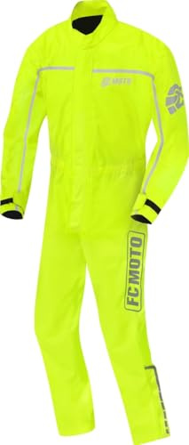 FC-Moto Rain En bit motorcykel regndräkt, gelb, 2XL
