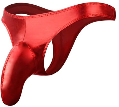 LKRSEEF String Homme Sexy Érotique String Cuir Homme Ouvert Slip Kangourou Pénis Mini Chic Maillot De Bain Deguisement Cosplay Mankini Drole Cache Sexe Amusant Déguisement Evg 3XL Noel Tanga Humour