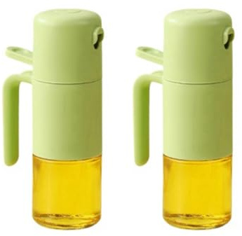 Ounfhtrttk Hervidor de Aceite de Vidrio para el Hogar, para Exteriores, de Doble Uso, A Prueba de Fugas, con Prensa Atomizadora, Hervidor de Aceite A
