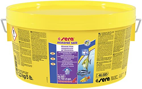 sera mineral salt 2,3 kg Wasseraufbereiter fürs Aquarium, Mineralien im Komplettpaket, stärkt das Immunsystem, für makellose Schuppen & ein starkes Skelett (hilft bei Lochkrankheit)