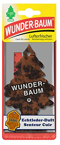 Wunderbaum 134244/24 Lot de 24 sapins désodorisants Senteur Cuir