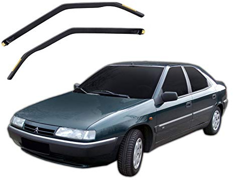 J&J AUTOMOTIVE Heko Déflecteurs d'air et de Vent pour Citroen Xantia 5P. Berlina 1993-2000 Lot de 2pcs, Teintés, Avant et Arrière, Aérodynamique