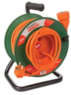 Perel EGCR25N2-G Enrouleur de câble pour Jardin