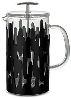 Alessi Barkoffee BM12/8 B - Französisch-Presse-Kaffeemaschine aus 18/10 Edelstahl und Epixidharz, schwarz
