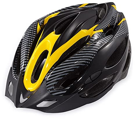 Fahrradhelm Mountainbike Helm Einstellbar Rennradhelm Leicht Atmungsaktiv Radhelm Motorradhelm Rollerhelm Skaterhelm Für Herren Damen, Kopf Größe 54-60Cm,Black 4