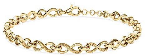 TJC 925 Sterling Silver Infinity Bracelet for Women Adjustable Bracelet 7.5