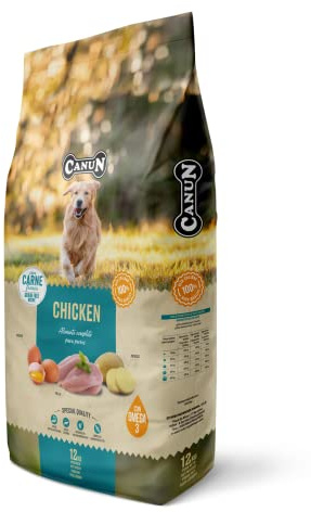 Pienso para Perros Adultos con Pollo Fresco Sin Cereales Alimento seco para Perros 12 kg Canun Fresh Chicken