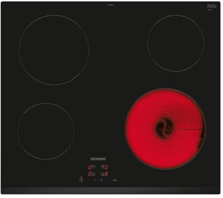 SIEMENS ET63RBEA8E ENCIMERA VITROCÉRÁMIQUE ENCASTRABLE 60 CM 4 ZONAS COULEUR NEGRO/BISELADA EASYTOUCH