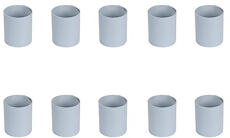 NAIMORUI 10 Stück Hart PVC Sichtschutzstreifen für Doppelstabmatten, 252,5 X 19 cm Sichtschutzstreifen Gartenzaun Sichtschutz, RAL 7040 Grau