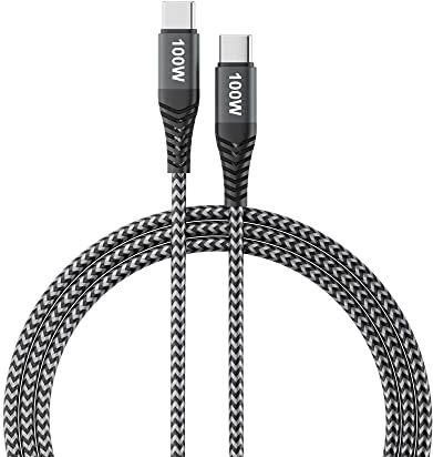 CAKOBLE USB C Kabel auf USB C, [1 Pieces/2M], 100W 20V/5A PD QC 3.0 USB C Kabel Schnellladekabel for MacBook, Samsung Galaxy S22/S21/S20, iPad Pro, Xiaomi,Huawei…