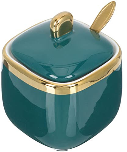 BESTonZON Contenitori Per Spezie Cucchiaio Contenitore Per Condimenti Da Cucina Barattolo Per Spezie Per Uso Domestico Per Tè Accessorio Pratico e Decorativo Per Cucina e Tavolo