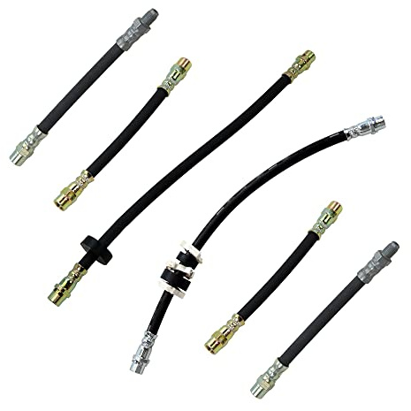 ATEC Germany 2x Bremsschlauch vorne Länge 355mm, 4x Bremsschlauch hinten | Kompatibel mit: VW TRANSPORTER T4 Bus, TRANSPORTER T4 Kasten, TRANSPORTER T4 Pritsche/Fahrgestell (70E, 70L, 70M, 7DE, 7DL