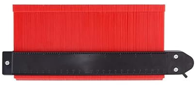 Rote Profilwerkzeuge, unregelmäßige Form, Duplikator, 12,7 cm und 25,4 cm, Dichte, verstellbar, Konturenmessung, Kunststoff-Lineal, Holzbearbeitungsprojekt, Kits für Ecken, Holzbearbeitungswerkzeuge,